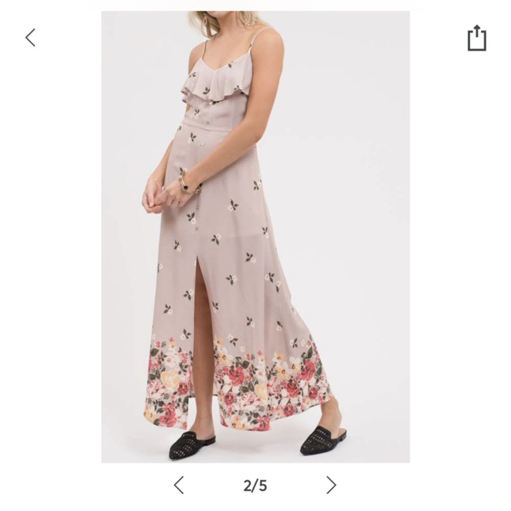 Blu Pepper Floral Sleeveless Maxi Dress